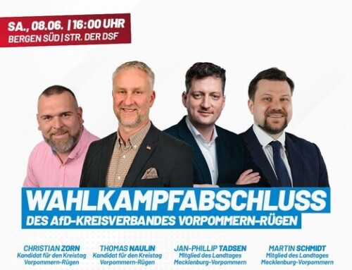 Großer Wahlkampfabschluss in Bergen auf Rügen