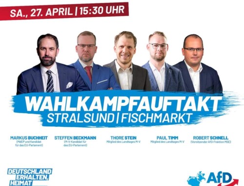 Wahlkampfauftakt in Stralsund
